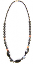 Collier en h�matite � motif spiral 45cm, prix ttc