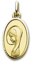 OR 375 J MEDAIL VIERGE DIAMTEE Prix ttc la pce