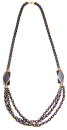 Collier en h�matite triple demi-cercle 45cm, prix ttc