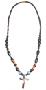 Collier en h�matite motif croix 45cm, prix ttc