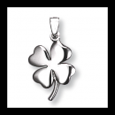 PENDENTIF ARGENT TREFLE A QUATRE FEUILLES DE 20MM