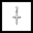 PENDENTIF CROIX EN ARGENT ET OXYDE DE ZIRCONIUM